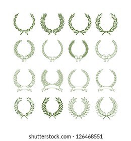 set of laurel wreaths