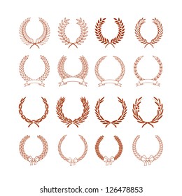 set of laurel wreaths