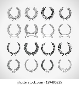 set of laurel wreaths