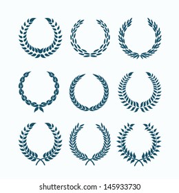 set of laurel wreaths