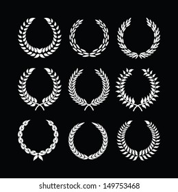 set of laurel wreaths