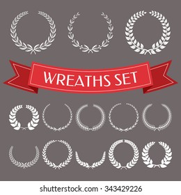 Set of laurel wreaths.