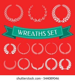 Set of laurel wreaths