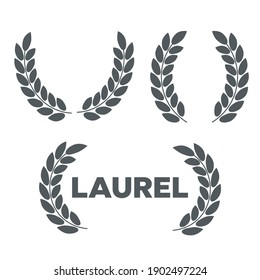 Set of laurel wreaths. Icon laurel wreat 