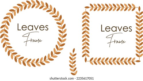 Set of laurels frames branches. Vintage laurel wreaths collection. Hand-drawn vector laurel leaves decorative elements. Leaves, swirls, ornate, award, icon. Vector illustration.