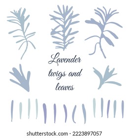 Set With The Lavender Twigs And Leaves