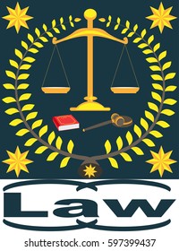 Set of law elements. Symbol