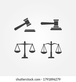 Set of Law Firm icon vector