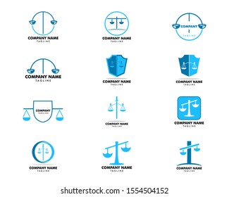 Set of Law Firm Logo Template Design Vector