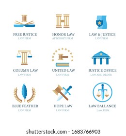 Rechtsordnung und Gerechtigkeit. Conceptual Law and Justice. Vektorillustration.