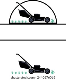 a set of lawn mower icons