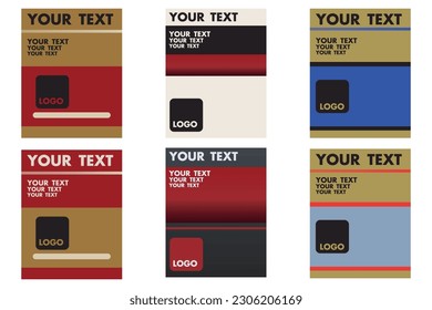A set of layouts for business cards, posters, booklets. Design elements in vintage style and colors for logo, label, badge, emblem, business card template.