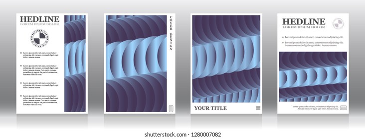 A set of layouts for the design of covers, flyers, brochures, albums, books, notebooks, promotional mailings, forms, reports, etc. Abstract design, vector graphics.