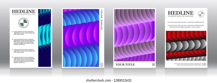 A set of layouts for the design of covers, flyers, brochures, albums, books, notebooks, promotional mailings, forms, reports, etc. Abstract design, vector graphics.