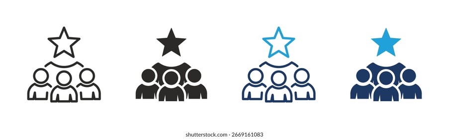 Set of Leadership icon collection in Multiple Style. Icon suitable for web and mobile application