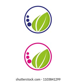 a set of leaf icons