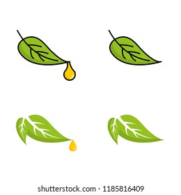 a set of leaf icons