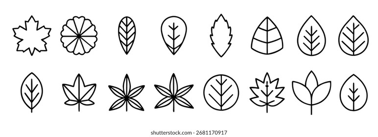 Set, Blattgrafik, Symbol und weißer Hintergrund