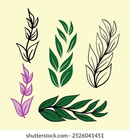 set of leaf image vector elements