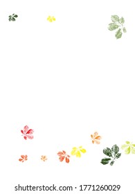 Set of leaf imprints, natural textures. Objects isolated on white. Overlay template.