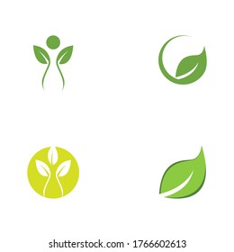 Set Leaf Logo Template vector symbol nature