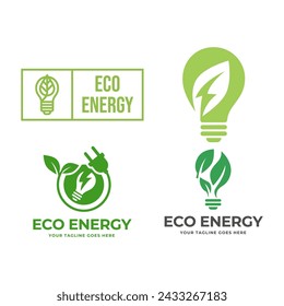 Set of Leaf logo set logo vector. Simple design logo template.