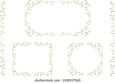 set of leaf pattern frame 