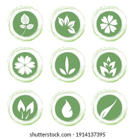 Ilustración del icono del vector de símbolo de hoja
