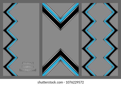 set of leaflets with an abstract pattern