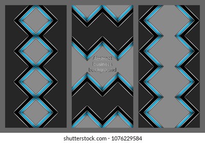 set of leaflets with an abstract pattern