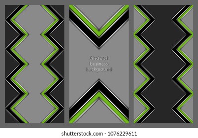 set of leaflets with an abstract pattern