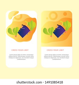 Set Of Learning Book Landing page template Aplication and Website. Online education. Modern flat design concept of web page design for mobile website. Easy to edit and customize. Vector illustration