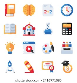 Set of Learning Flat Icons


