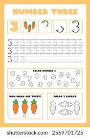 Set of learning numbers flashcards for preschool kids from 1 to 10. Activity worksheets with many exercises. Learn to count with fruits and vegetables. A4 size papers. 