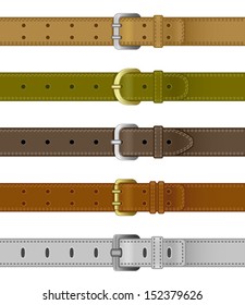 Set of leather belts