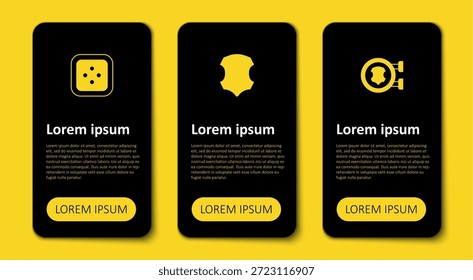 Set de Botón de cuero y costura para prendas. Plantilla de infografía de negocios. Vector
