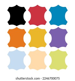 Set of Leather skin fashion icon, animal material graphic sign, texture design vector illustration .