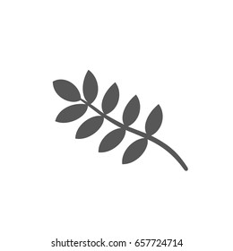 Set of leaves design elements. Sprout new life vector logo