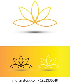 set of leaves, leaf logo with luxury design