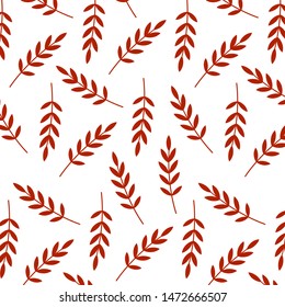 Set of leaves. Seamless pattern. Vector illustration. Best for autumn design. Fall elements