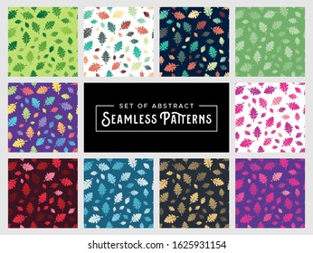 Set of Leaves Seamless Patterns