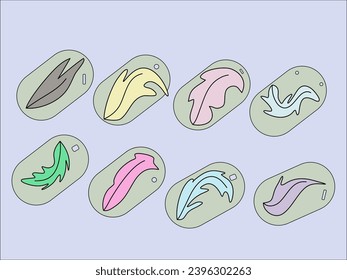 set of leaves for simple decoration but still looks elegant and attractive