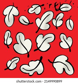 Set of leaves vector for everything design