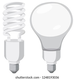 Set of LED lights illustration