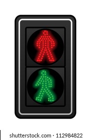 Set Led Pedestrian Traffic Lights All Stock Vector (Royalty Free ...