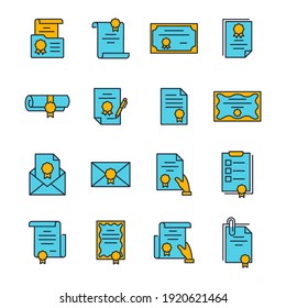 Set of Legal Documents icon. Legal Documents pack symbol template for graphic and web design collection logo vector illustration