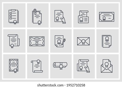 Icono Juego de documentos legales. Plantilla de símbolo del paquete de documentos legales para la colección de diseños gráficos y web ilustración vectorial