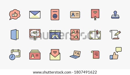 Set of Legal Documents Related Vector Line Icons. Contains such Icon as Visa, Contract, Declaration, License, Permission, Grant and more. Editable Stroke. 32x32 Pixel Perfect