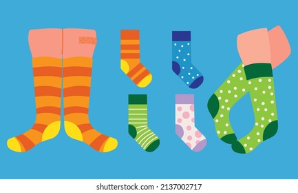 dibujos animados de piernas y medias