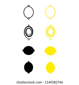 a set of lemon icons